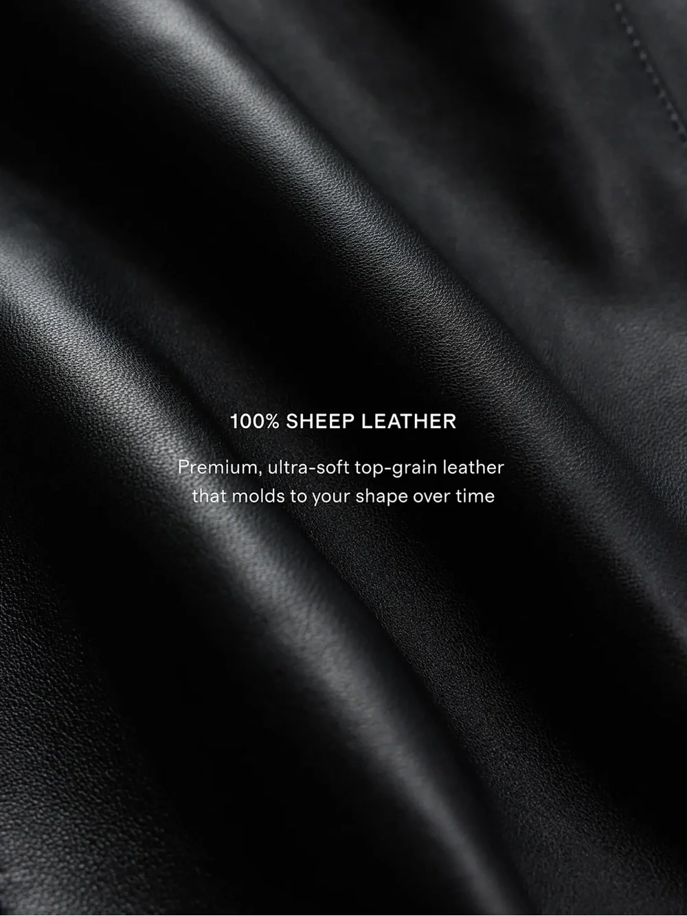 Quince 100% Leather Motorcycle Jacket - True Black - Picture 4 of 11